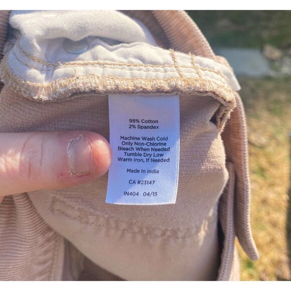 Talbots Flawless Five Pocket Tan Corduroy Pants - Picture 8 of 8